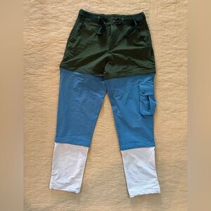 Outdoor Voices Green and Blue RecTrek Pants size S green blue white